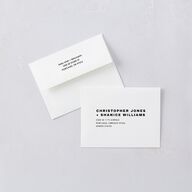 Cinematic Love Story Save the Date Magnet Envelopes Pure White White Both Recipient and Return Addresses Signature Standard