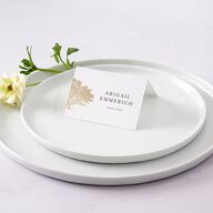 Southern Oak Tree Foil Place Cards Gold Pure White Signature