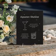 Moody Gothic Rose Standard Bar Tabletop Sign Small Midnight Standard Indoor Foam Core S Tabletop Bar