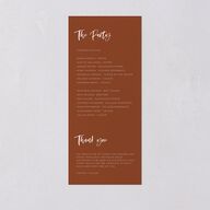 Fall Foliage Wedding Programs Chestnut Signature