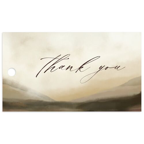 Western Valley Favor Gift Tags Tan Signature