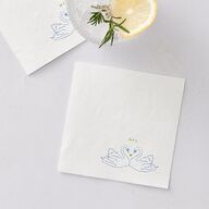 Modern Delicate Bows Cocktail Napkins Peridot Napkin Uncoined