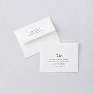 Minimal Floral Save the Date Petite Cards Ocean Signature smooth Blank No Standard