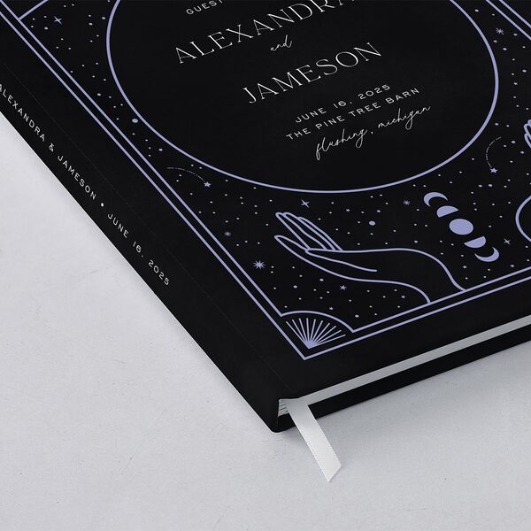 Written In The Stars Wedding Guest Book Midnight