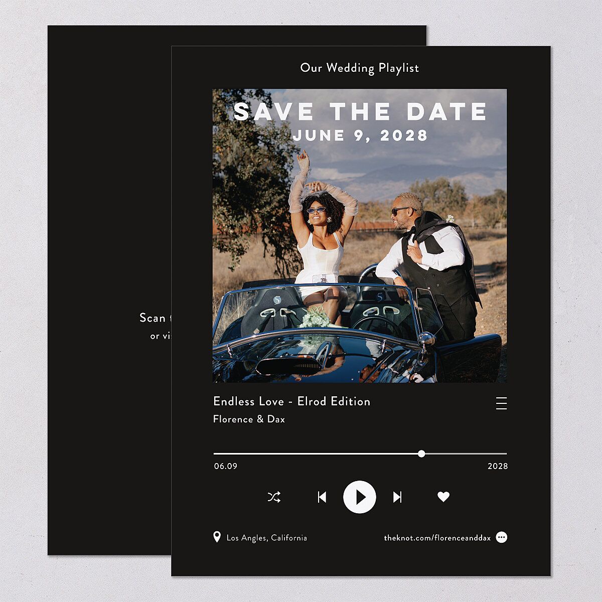 Wedding Playlist Save the Date Cards