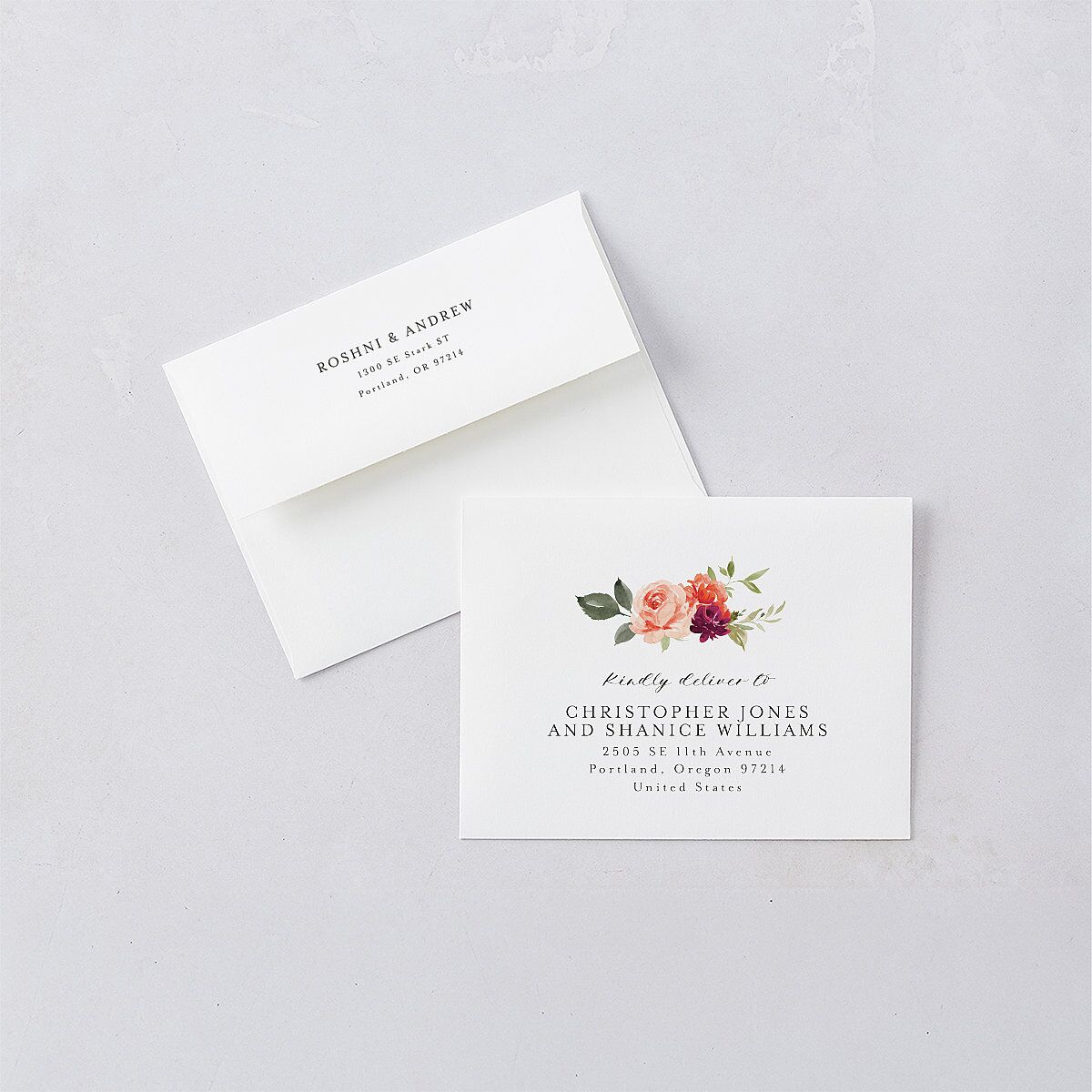 Vibrant Floral Thank You Cards Deep Claret