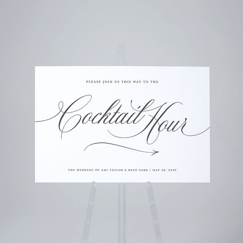 Grand Calligraphy Standard Direction Sign Large Medieval Grey Standard Outdoor Corrugated L Direction