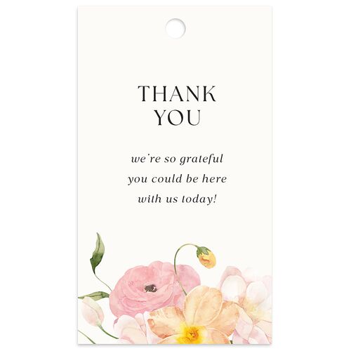 Pastel Garden Favor Gift Tags Pink Cotton Signature