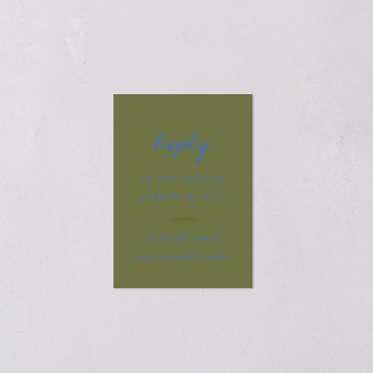 Dainty Bow URL RSVP Cards Peridot Signature Standard