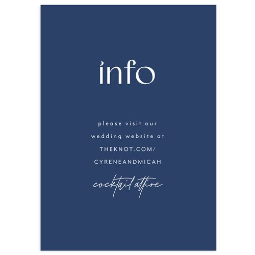 Simply Stated Wedding Enclosure Cards Maritime Signature Standard
