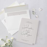 Overlay Wedding Invitations Dark Navy Signature Blank No Standard