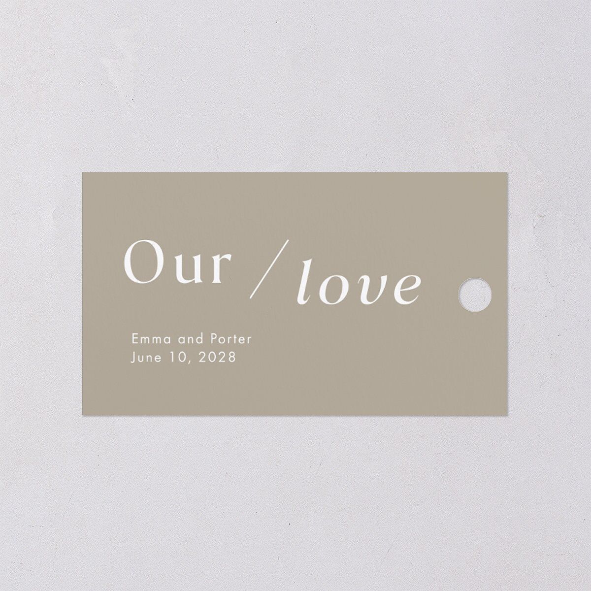 You and Me Favor Gift Tags Fawn Signature