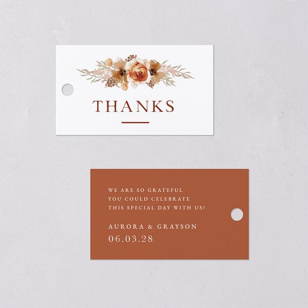 Bohemian Arch Favor Gift Tags Copper Signature