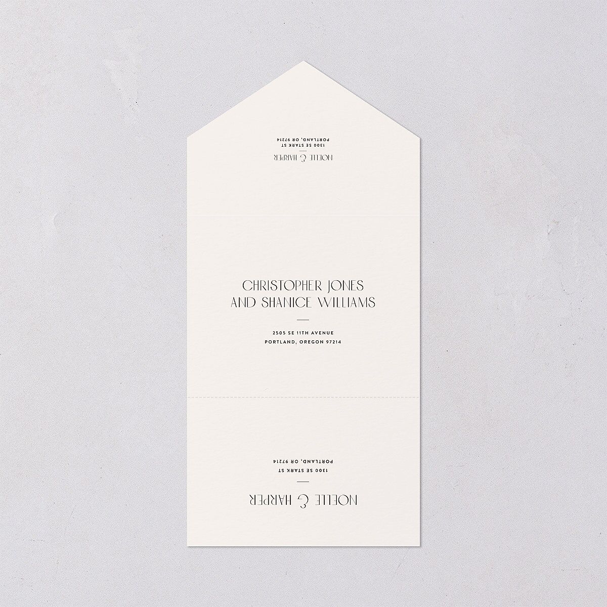 Vintage Nouveau Floral All-in-One Wedding Invitations Merlot Signature Light Both Recipient and Return Addresses No