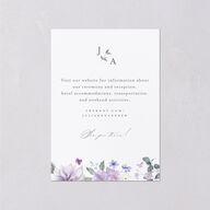 Elegant Floral Wedding Attire Cards Lilac Signature Standard