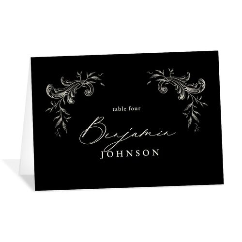 Antique Victorian Botanical Place Cards Licorice Signature