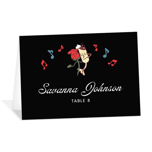 Whimsical Retro Cartoon Place Cards Licorice Signature