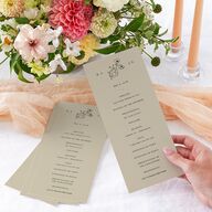 Elegant Minimal Wedding Programs Champagne Signature