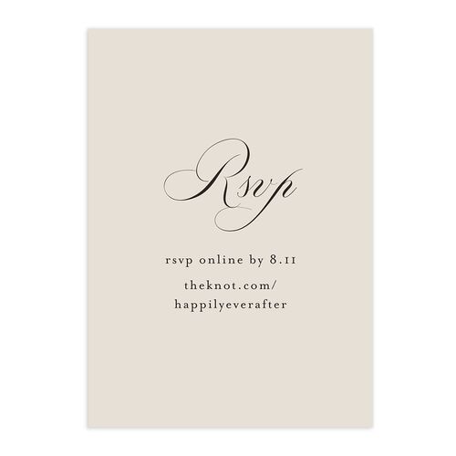 Fairytale Luxury QR Code RSVP Cards Off-White Signature Standard
