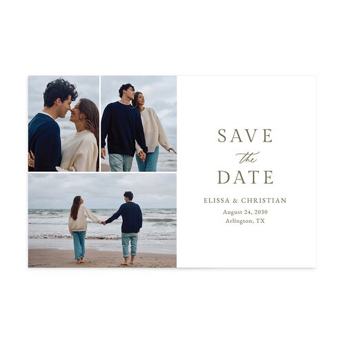 Elegant Images Save the Date Postcards Pure White