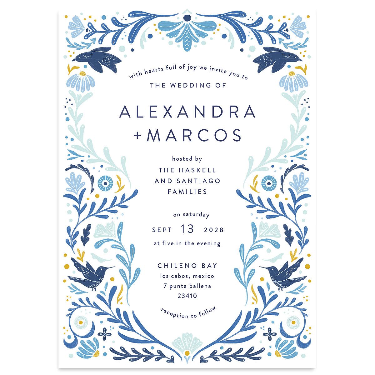 Folk Art Wedding Invitations