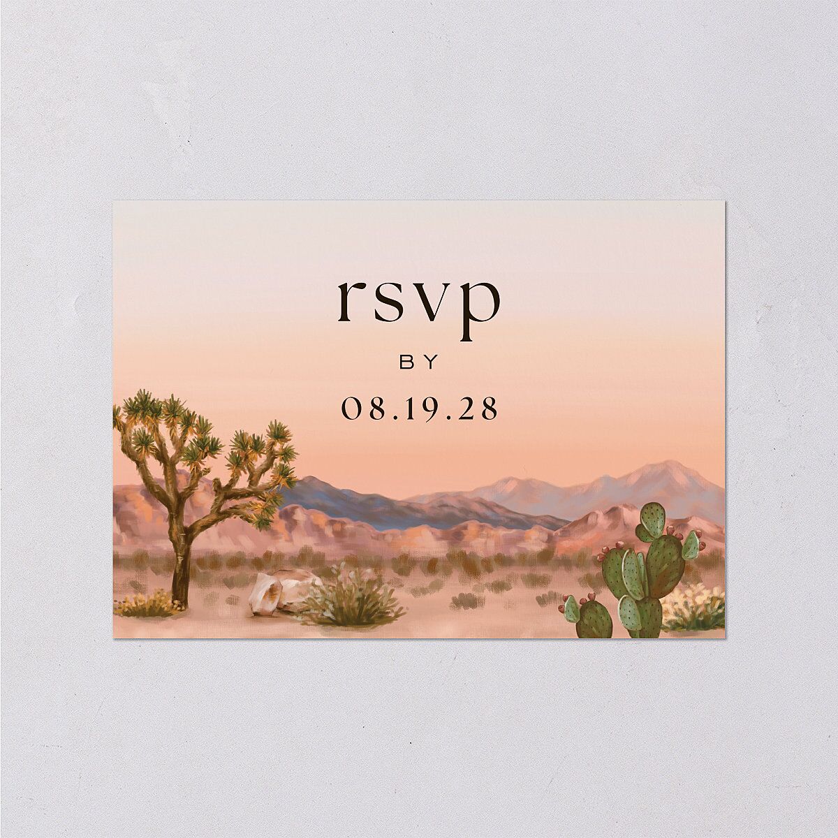 Desert Cactus Wedding Response Cards — view 1