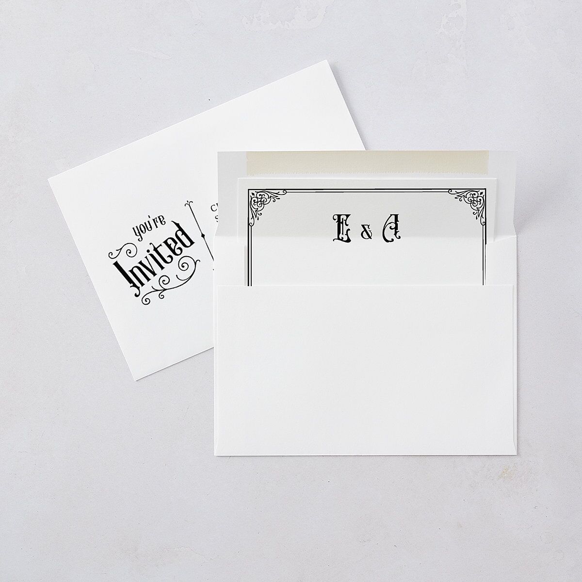 Western Gothic Wedding Invitations Licorice Signature Blank No Standard