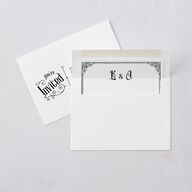Western Gothic Wedding Invitations Licorice Signature Blank No Standard