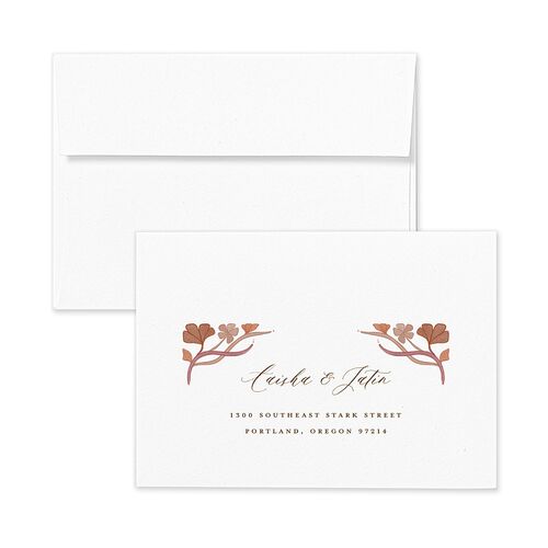 Indian Majestic Legacy Elephants Response Card Envelopes White Saddle Return Address Signature Standard