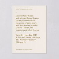Elegant Typography Wedding Invitations Gold Signature Blank No Standard