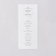 Elegant Monogram Wedding Programs Pure White Signature