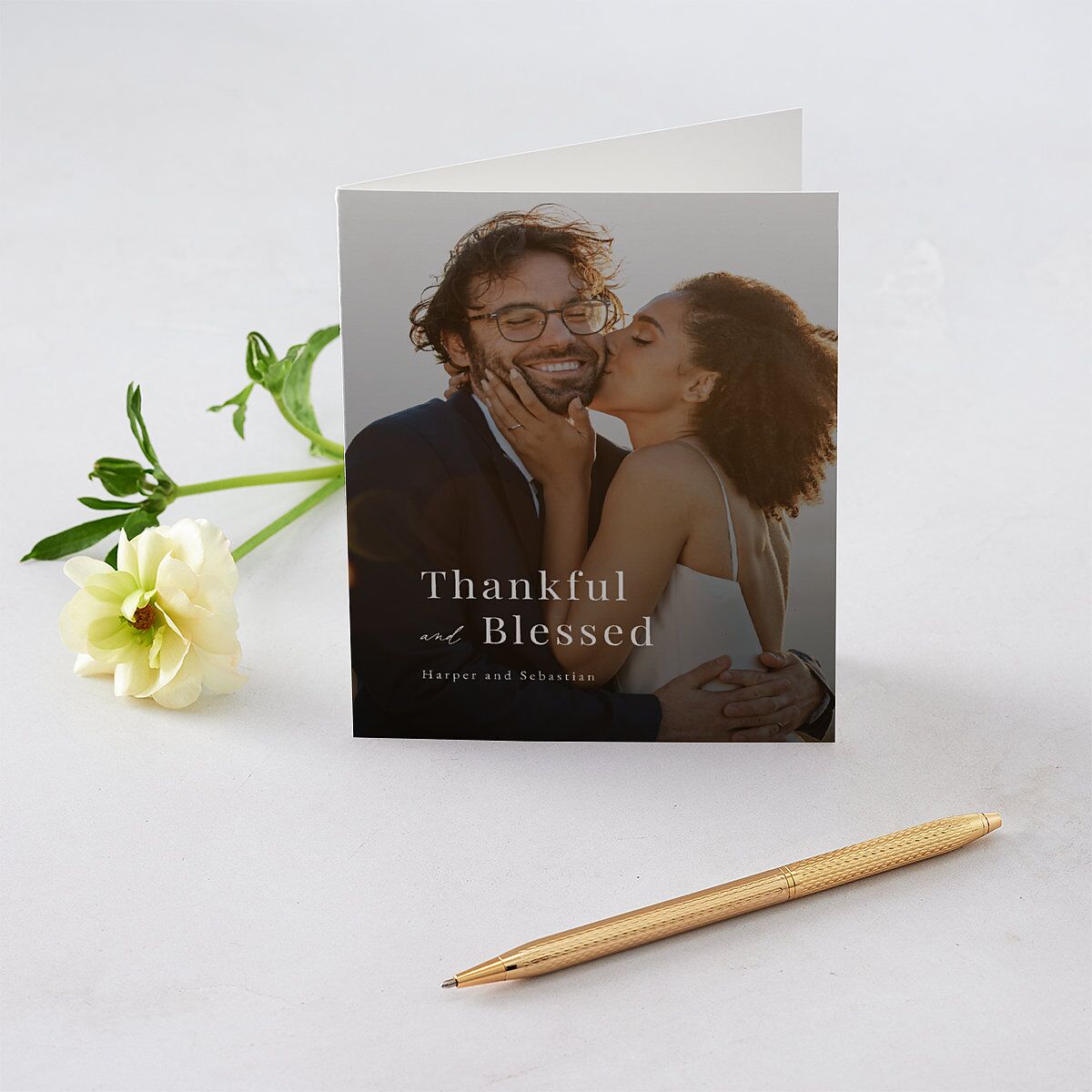 Snowy Mountainside Thank You Cards Thyme