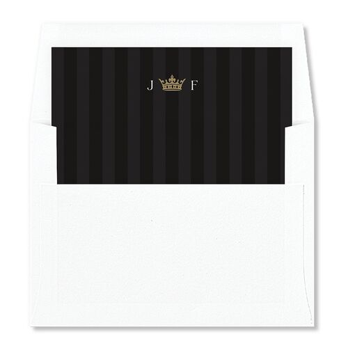 Sword and Roses Fantasy Garden Foil Envelope Liners Charcoal Standard