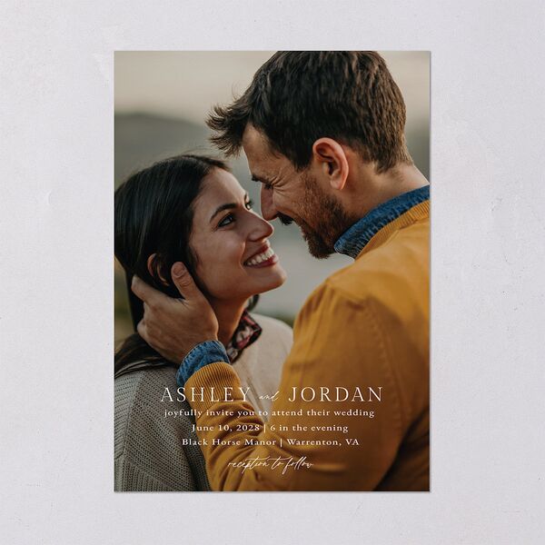 Simply Captured Wedding Invitations Linen Signature Blank No Standard