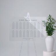 Illuminated Trees Acrylic Seating Chart Large Moody Blue Standard Acrylic L Seating