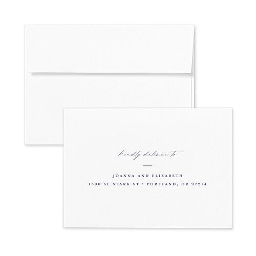 Refined Wedding Response Card Standard Envelopes White Standard Sea Blue Return Address Signature