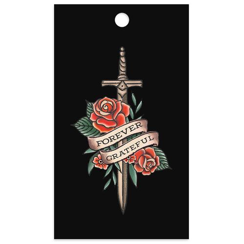 Til Death Tattoos Favor Gift Tags Midnight Signature