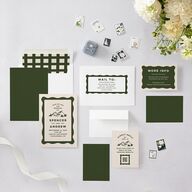 Adventure Icon Wedding Invitations Hunter Green Signature Blank No Standard