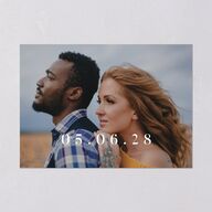 Elegant Minimal Save The Date Cards Champagne Signature smooth Blank No Standard