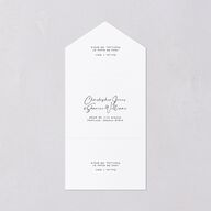 Simply Striking All-in-One Wedding Invitations Navy Signature Light Both Recipient and Return Addresses No