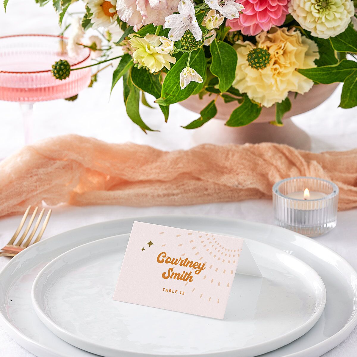 Disco Love Place Cards Umber Signature
