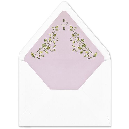 Vintage Fantasy Vines Euro Envelope Liners Amethyst Luxe