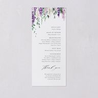 Sparkling Wisteria Wedding Programs Gold Iris Signature
