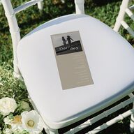 You and Me Wedding Programs Fawn Signature