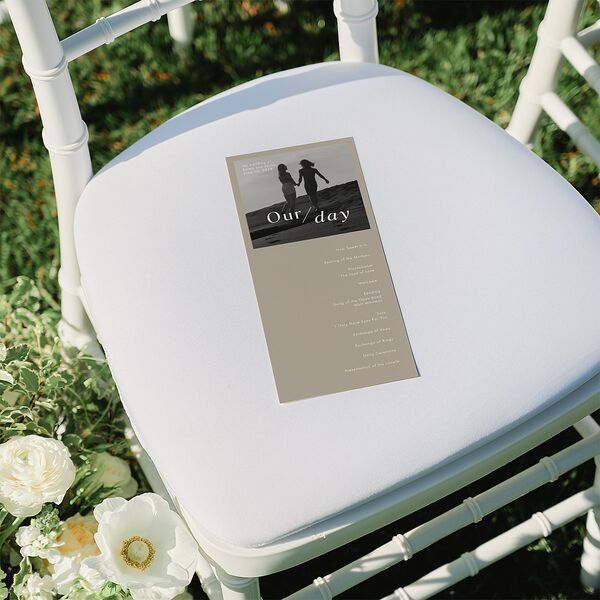 You and Me Wedding Programs Fawn Signature