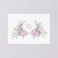 Formal Wisteria Garden Crest Wedding Enclosure Cards Purple Haze Signature