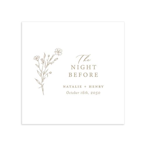 The Night Before Natural Monogram Cocktail Napkins Fawn Napkin Uncoined