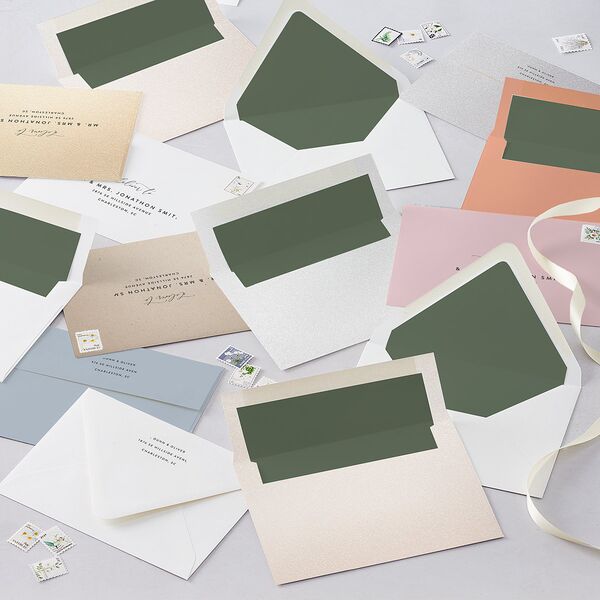Blooming Botanical Standard Envelope Liners Midnight Standard