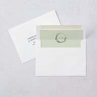 Botanical Arch Envelope Liners Hunter Green Standard