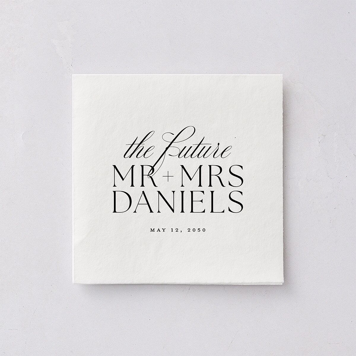 Classic Capture Engagement Party Cocktail Napkins Midnight Napkin Uncoined